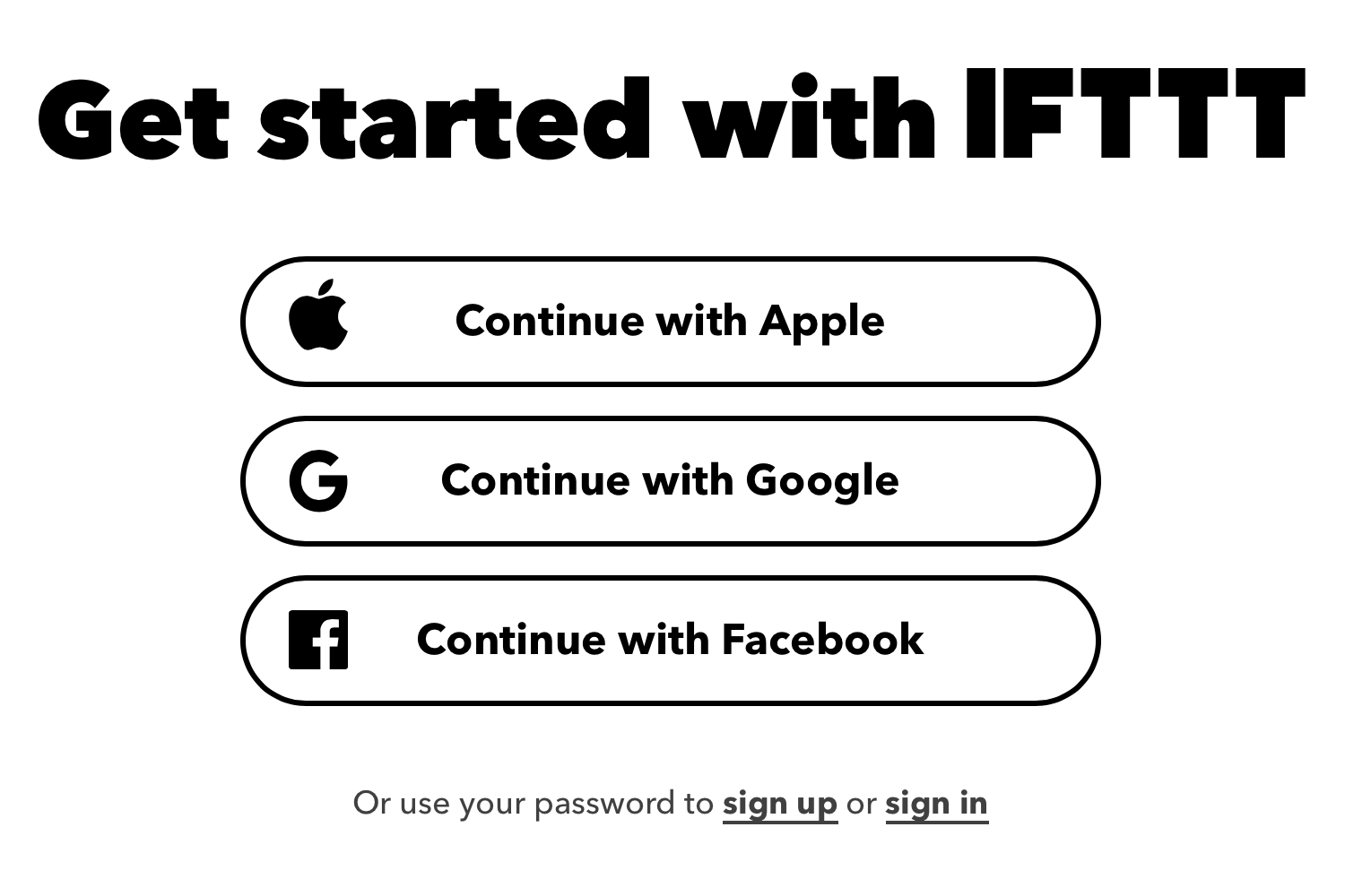 Signing in to IFTTT with Google, Facebook, or Apple – IFTTT Help